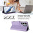 For Samsung Galaxy S25 Ultra 5G Embossed Heart Cat Leather Phone Case with Hand Strap(Light Purple)