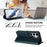 For Samsung Galaxy S25 Ultra 5G Embossed Heart Cat Leather Phone Case with Hand Strap(Dark Green)