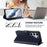 For Samsung Galaxy S25 Ultra 5G Embossed Heart Cat Leather Phone Case with Hand Strap(Blue)