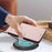 For Samsung Galaxy S25 FE 5G Embossed Heart Cat Leather Phone Case with Hand Strap(Pink)