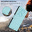 For Samsung Galaxy S25 FE 5G Embossed Heart Cat Leather Phone Case with Hand Strap(Mint Green)