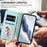 For Samsung Galaxy S25 FE 5G Embossed Heart Cat Leather Phone Case with Hand Strap(Mint Green)