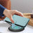 For Samsung Galaxy S25 FE 5G Embossed Heart Cat Leather Phone Case with Hand Strap(Mint Green)