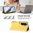 For Samsung Galaxy S25 FE 5G Embossed Heart Cat Leather Phone Case with Hand Strap(Yellow)