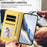 For Samsung Galaxy S25 FE 5G Embossed Heart Cat Leather Phone Case with Hand Strap(Yellow)