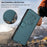 For Samsung Galaxy S25 FE 5G Embossed Heart Cat Leather Phone Case with Hand Strap(Dark Green)