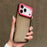 For iPhone 17 Pro Color Contrast Lens Frame Transparent TPU Phone Case(Black+Rose Red)