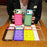 For iPhone 17 Pro Color Contrast Lens Frame Transparent TPU Phone Case(Purple+Green)