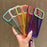 For iPhone 17 Pro Color Contrast Lens Frame Transparent TPU Phone Case with Lanyard(Purple+Green)