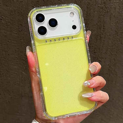 For iPhone 17 Pro Glitter Powder 3-in-1 TPU + PC Phone Case(Yellow)