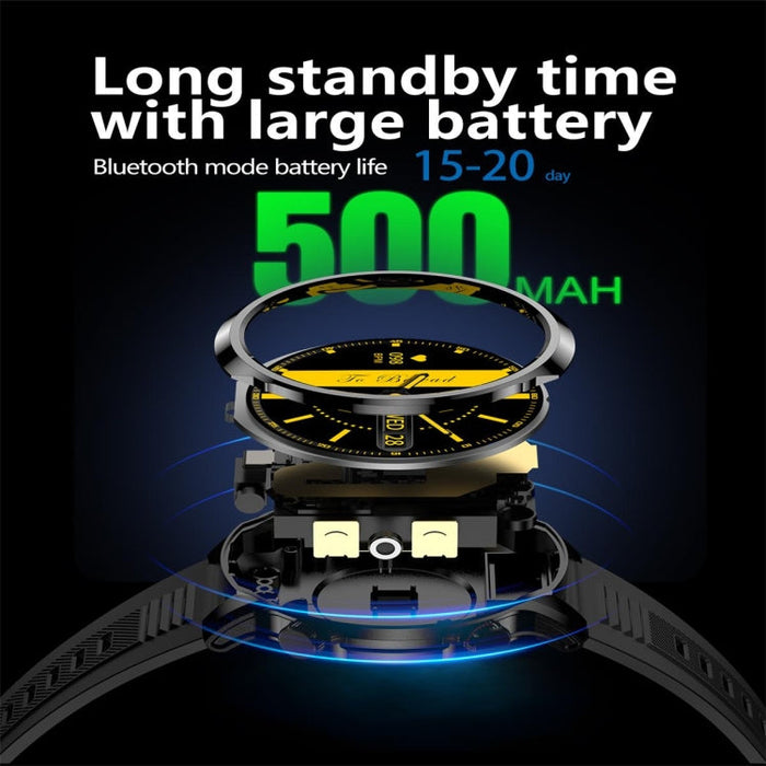 EX100 1.95 inch Color Screen Smart Watch, Support Bluetooth Call / Health Monitoring(Black) PhonoClean