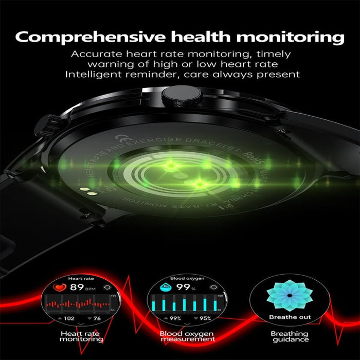 EX100 1.95 inch Color Screen Smart Watch, Support Bluetooth Call / Health Monitoring(Silver) PhonoClean