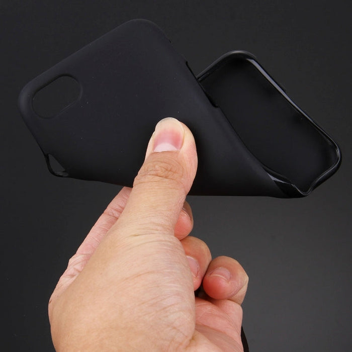 For  iPhone 8 & 7  Solid Color TPU Protective Back Cover Case(Black) - BaskiFit