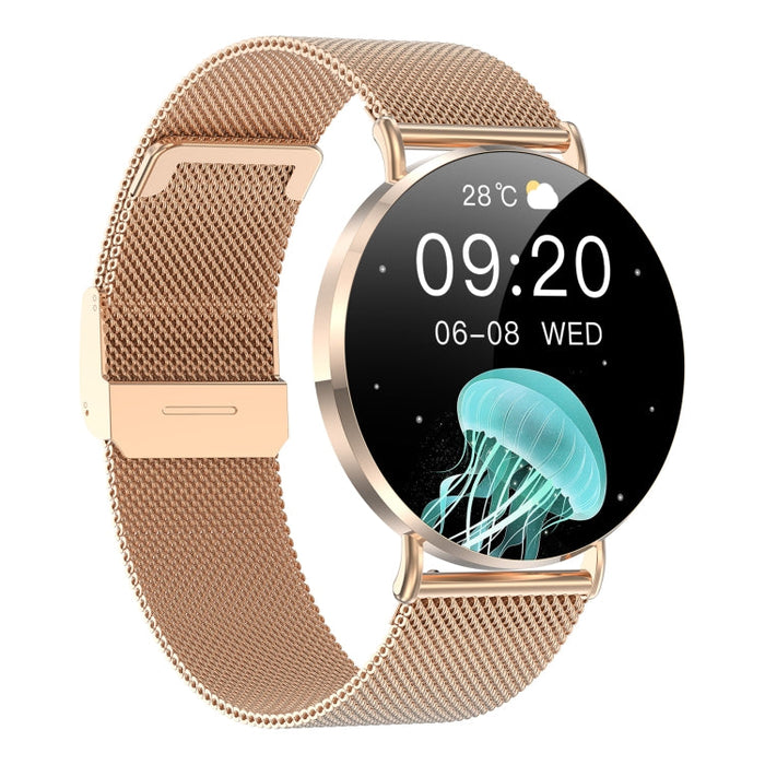 KM88 1.32 inch Color Screen Smart Watch, Support Bluetooth Call / Health Monitoring(Gold) PhonoClean