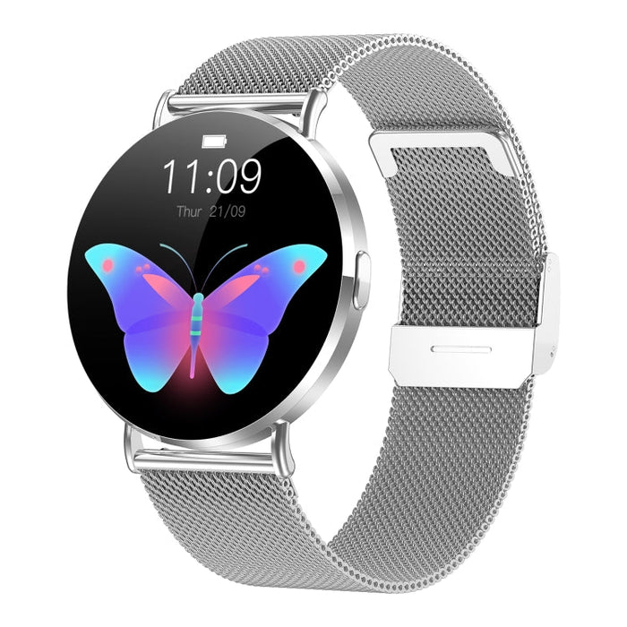 KM88 1.32 inch Color Screen Smart Watch, Support Bluetooth Call / Health Monitoring(Silver) PhonoClean