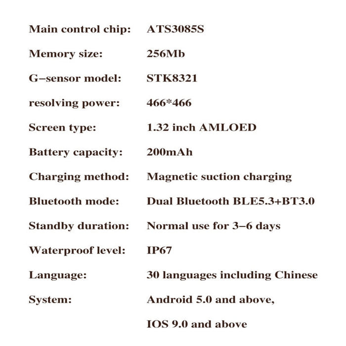 KM88 1.32 inch Color Screen Smart Watch, Support Bluetooth Call / Health Monitoring(Silver) PhonoClean