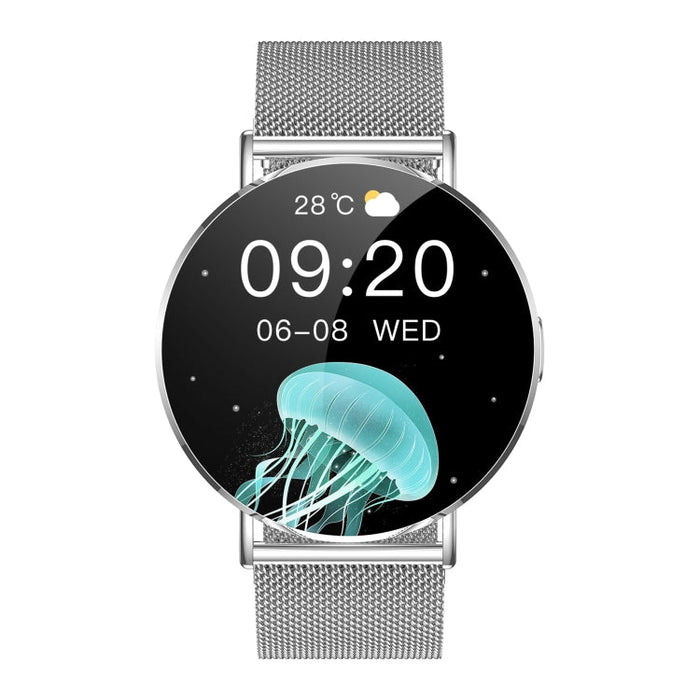 KM88 1.32 inch Color Screen Smart Watch, Support Bluetooth Call / Health Monitoring(Silver) PhonoClean