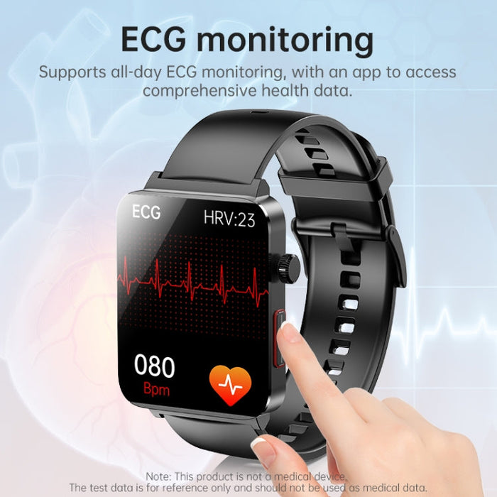 KS03 Pro 1.96 inch Color Screen Smart Watch, Support Bluetooth Call / Health Monitoring(Black) PhonoClean