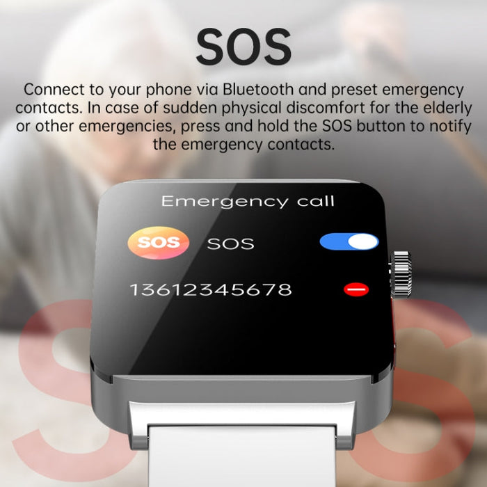 KS03 Pro 1.96 inch Color Screen Smart Watch, Support Bluetooth Call / Health Monitoring(Blue) PhonoClean