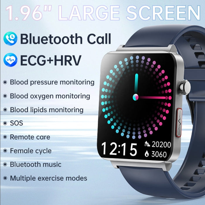 KS03 Pro 1.96 inch Color Screen Smart Watch, Support Bluetooth Call / Health Monitoring(Blue) PhonoClean