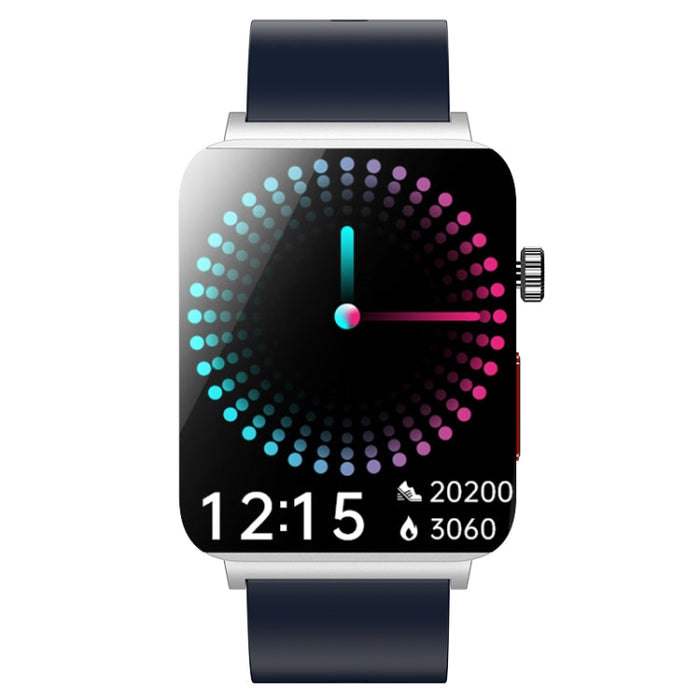 KS03 Pro 1.96 inch Color Screen Smart Watch, Support Bluetooth Call / Health Monitoring(Silver Blue) PhonoClean