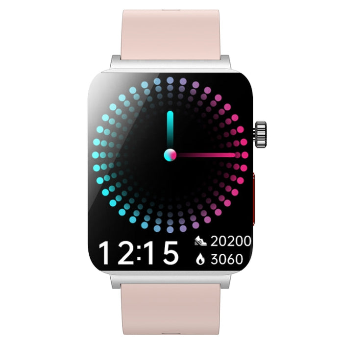 KS03 Pro 1.96 inch Color Screen Smart Watch, Support Bluetooth Call / Health Monitoring(Silver Pink) PhonoClean