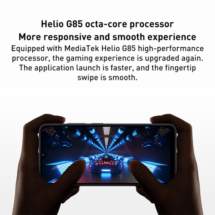 5000mAh Battery, Face ID & Fingerprint Identification, 6.71 inch MIUI 13 MediaTek Helio G85 Octa Core up to 2.0GHz, Network: 4G, Dual SIM, Not Support Google Play, 4GB+128GB