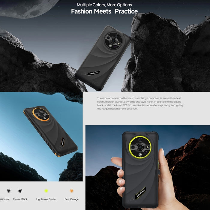 Ulefone Armor X31 Pro 5G, 8GB+256GB, Night Vision, IP68/IP69K Rugged Phone, 6.56 inch Android 14 MediaTek Dimensity 6300 Octa Core, Network: 5G, NFC, OTG, Armor X31 Pro