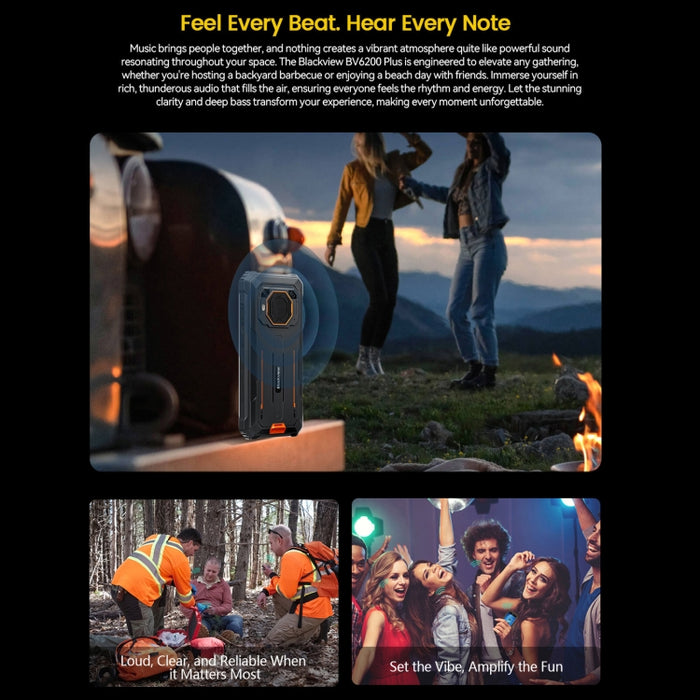 Blackview BV6200 Plus, 8GB+256GB, IP68/IP69K/MIL-STD-810H, 6.56 inch Android 14 Unisoc UMS9230 T606 Octa Core, Network: 4G, OTG, NFC