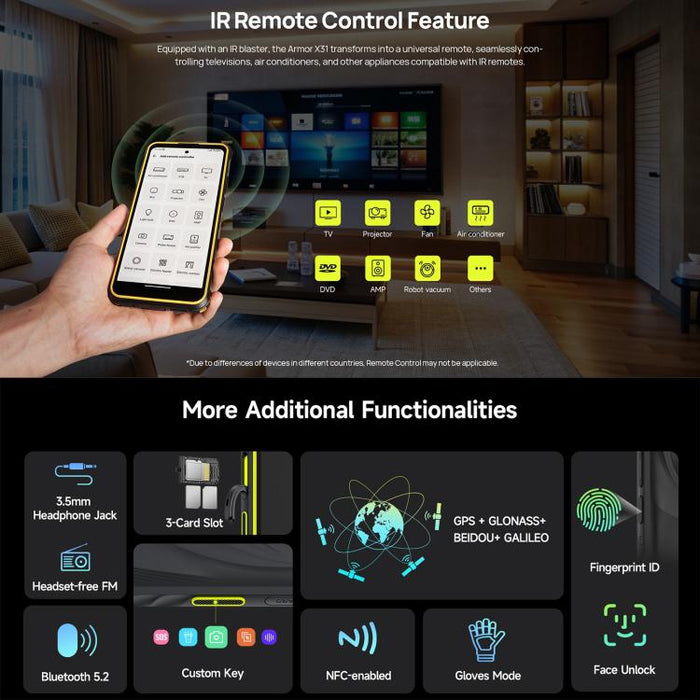 Ulefone Armor X31, 6GB+128GB, Night Vision, IP68/IP69K Rugged Phone, 6.56 inch Android 14 MediaTek Helio G91 Octa Core, Network: 4G, NFC, OTG