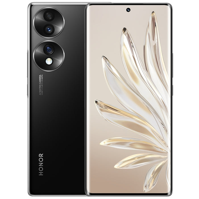 Triple Back Cameras, Screen Fingerprint Identification,  6.67 inch Magic UI 6.1 Qualcomm Snapdragon 778G Plus Octa Core up to 2.5GHz, Network: 5G, OTG, NFC, Not Support Google Play, Honor 70 5G 12GB+512GB