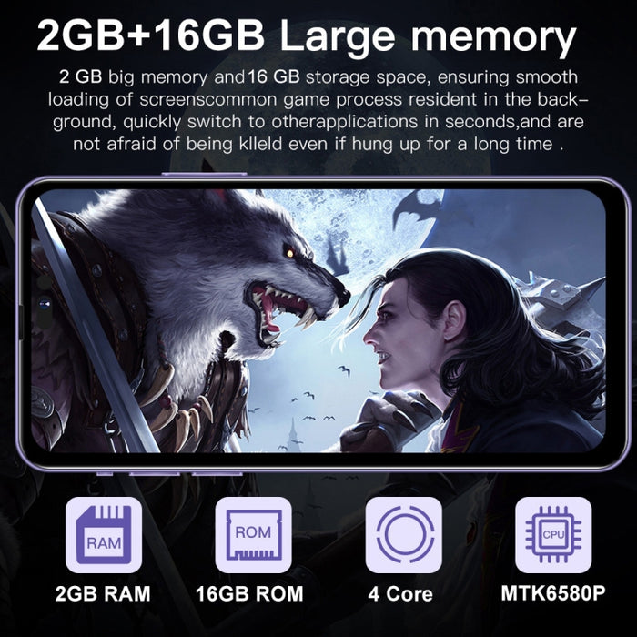 Face Identification, Android 8.1 MTK6580P Quad Core, Network: 3G, 2GB+16GB, H208 2GB+16GB