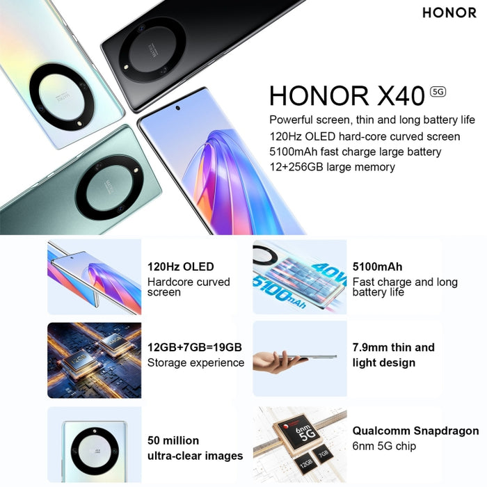 Dual Back Cameras, Screen Fingerprint Identification, 5100mAh Battery, 6.67 inch Magic UI 6.1 / Android 12 Snapdragon 695 Octa Core up to 2.2GHz, Network: 5G, OTG, Not Support Google Play, 6GB+128GB