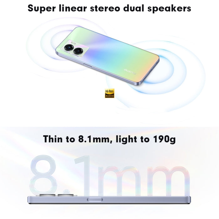 Dual Back Cameras, Side Fingerprint Identification, 5000mAh Battery, 6.58 inch Realme UI 3.0 / Android 12 MediaTek Dimensity 810 Octa Core up to 2.4GHz, Network: 5G, Support Google Play, 12GB+256GB