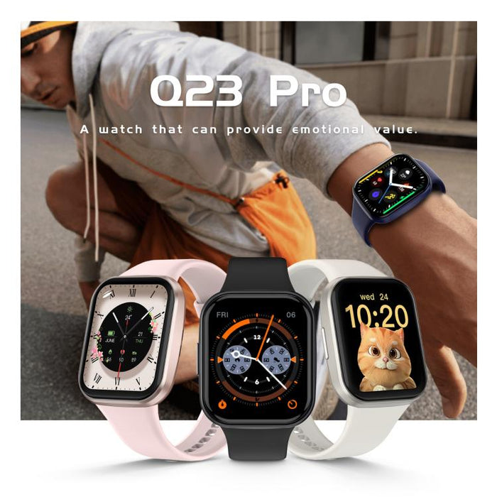 Q23 Pro 1.83 inch Color Screen IP68 Waterproof Bluetooth Call Smart Watch, Support Health Monitoring(Wine Red) PhonoClean