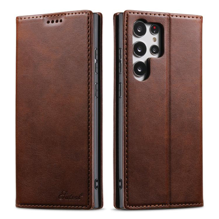 Suteni Calf Texture Horizontal Flip Leather Phone Case, For Samsung Galaxy S26+ 5G, For Samsung Galaxy S26 Ultra 5G, For Samsung Galaxy S26 5G, For Samsung Galaxy S25 5G, For Samsung Galaxy S25+ 5G, For Samsung Galaxy S25 Ultra 5G                      ...