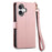 For iPhone 17 Love Zipper Lanyard Leather Phone Case(Pink)