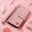 For iPhone 17 Love Zipper Lanyard Leather Phone Case(Pink)