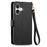 For iPhone 17 Love Zipper Lanyard Leather Phone Case(Black)