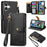 For iPhone 17 Love Zipper Lanyard Leather Phone Case(Black)