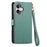 For iPhone 17 Love Zipper Lanyard Leather Phone Case(Green)