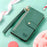 For iPhone 17 Love Zipper Lanyard Leather Phone Case(Green)