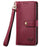 For iPhone 17 Love Zipper Lanyard Leather Phone Case(Red)