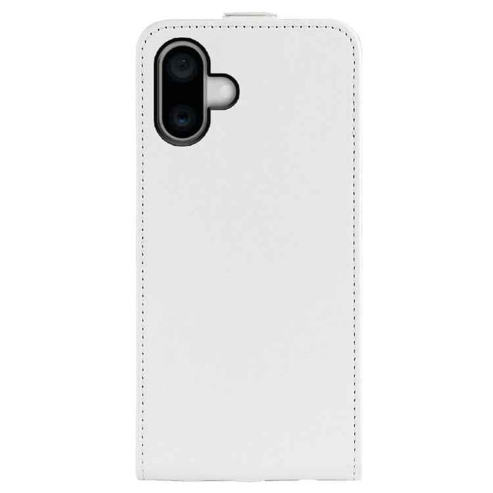 For iPhone 16 R64 Texture Single Vertical Flip Leather Phone Case(White)