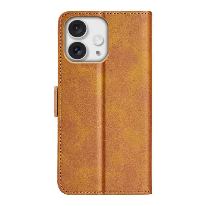 For iPhone 16 Pro Max Dual-side Magnetic Buckle Horizontal Flip Leather Phone Case(Yellow)