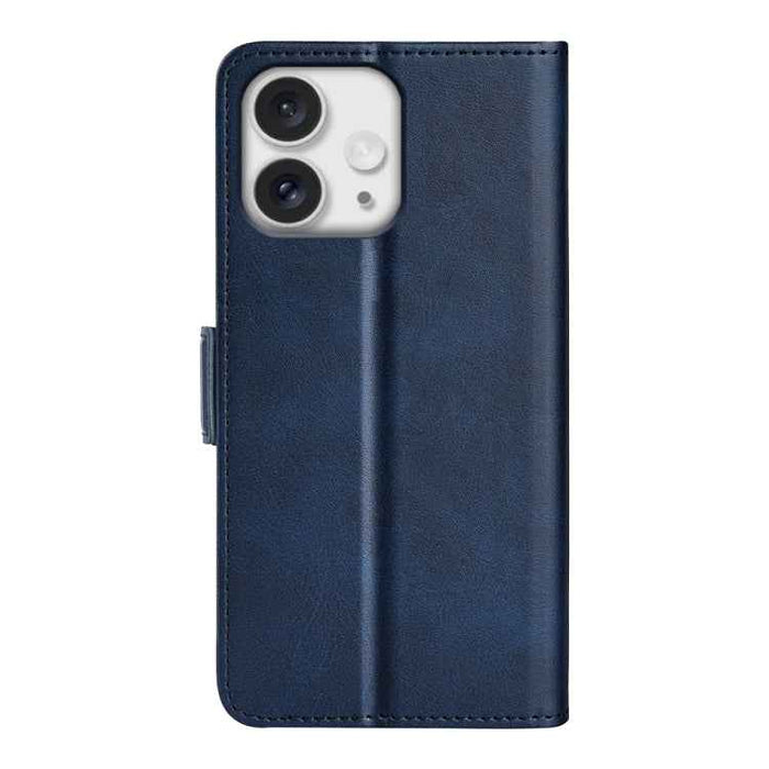 For iPhone 16 Pro Max Dual-side Magnetic Buckle Horizontal Flip Leather Phone Case(Dark Blue)