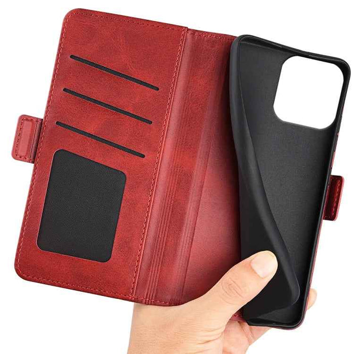 For iPhone 16 Pro Max Dual-side Magnetic Buckle Horizontal Flip Leather Phone Case(Red)