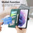 For Samsung Galaxy S22 5G Geometric Zipper Wallet Side Buckle Leather Phone Case(Green)