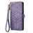 For Samsung Galaxy S22 5G Geometric Zipper Wallet Side Buckle Leather Phone Case(Purple)