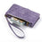 For Samsung Galaxy S22 5G Geometric Zipper Wallet Side Buckle Leather Phone Case(Purple)